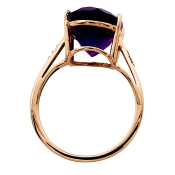 9ct rose gold Amethyst Ring size N